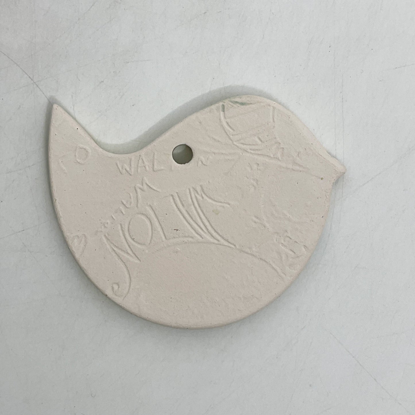 Pottery Ornament - Bird (Pressed Flowers)