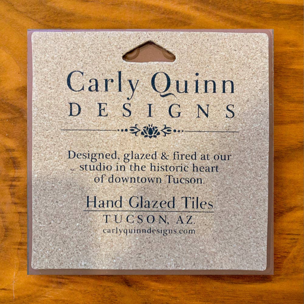 Aspen Leaf Hand Glazed Art Tile Trivet