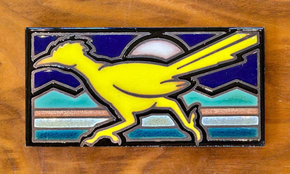 Retro Roadrunner Art Tile
