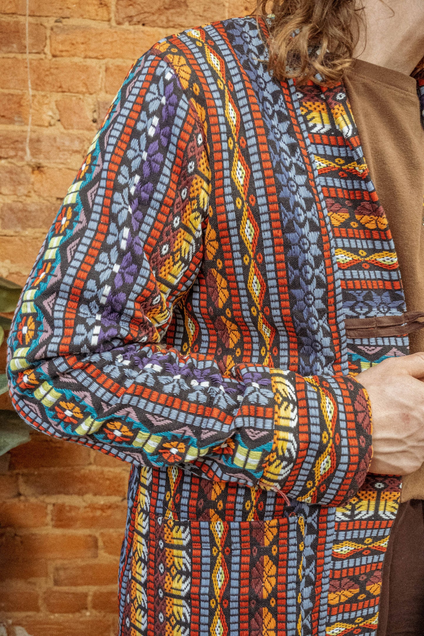 Unisex Long Hippie Boho Jacket Handmade Festival Trench Coat