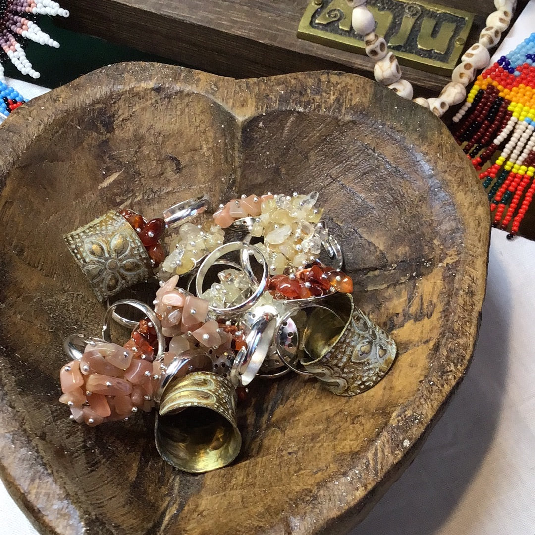 Rings. Semi precious stones