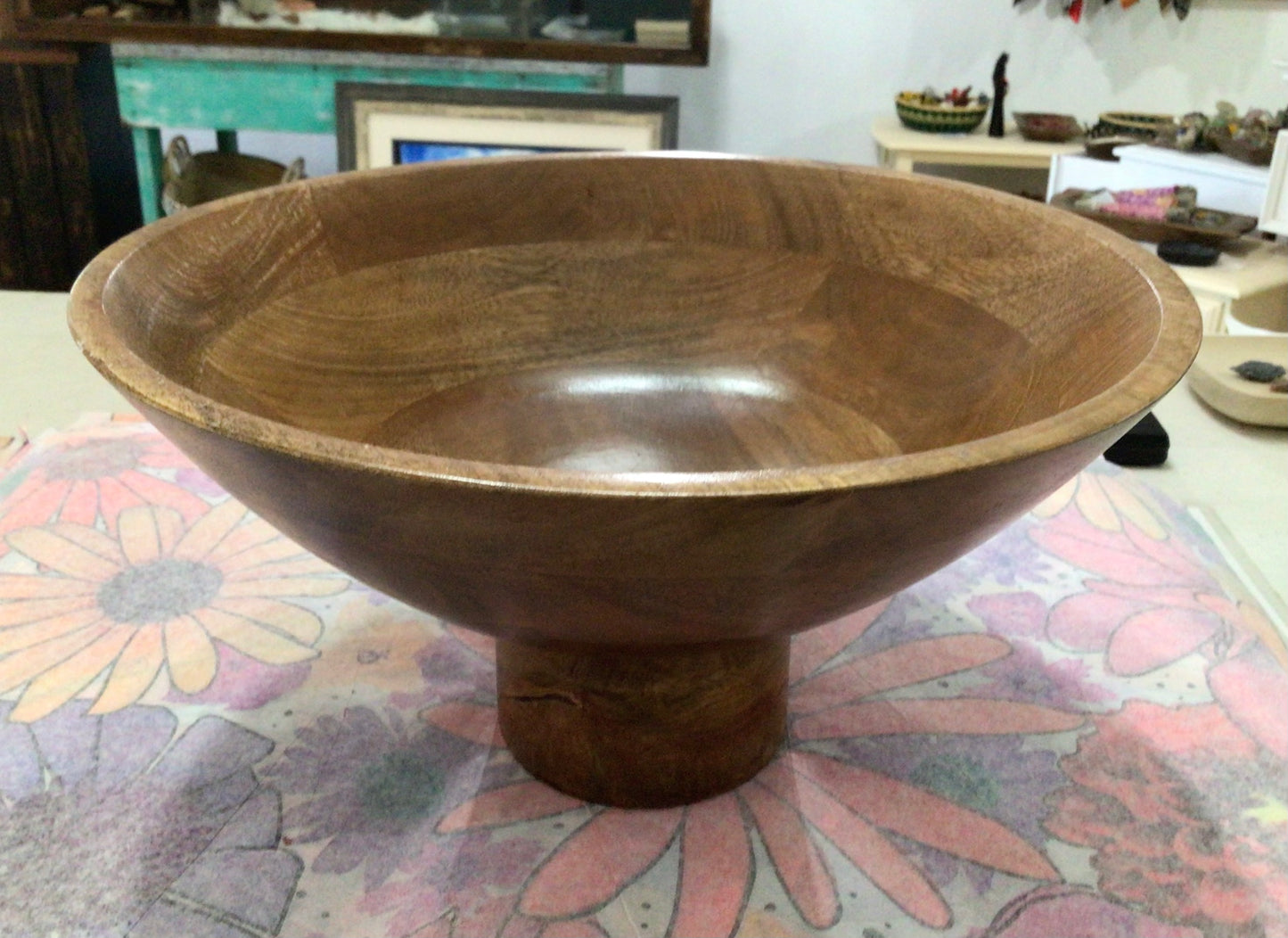 Wooden Pedestal Bowl