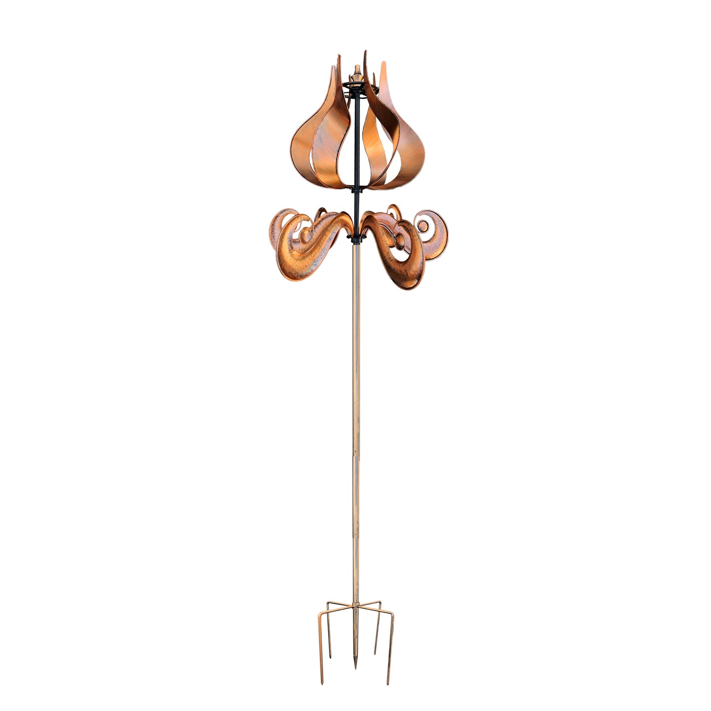 Metal Bronze Flames Kinetic Spinner
