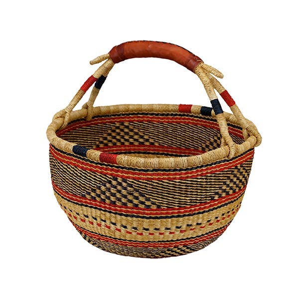 African Bolga Baskets : Medium Round (G-157)