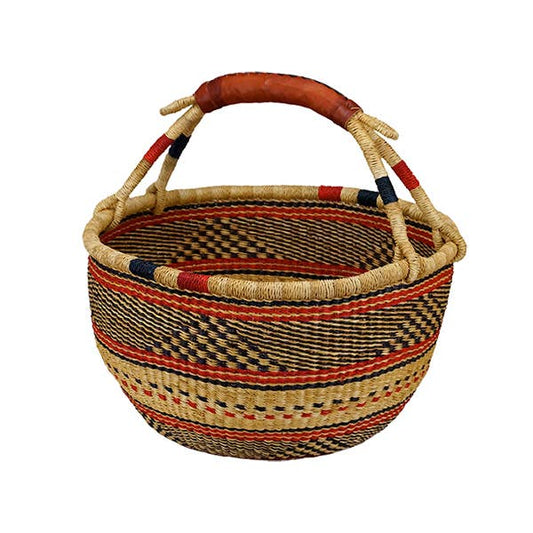 African Bolga Baskets : Medium Round (G-157)
