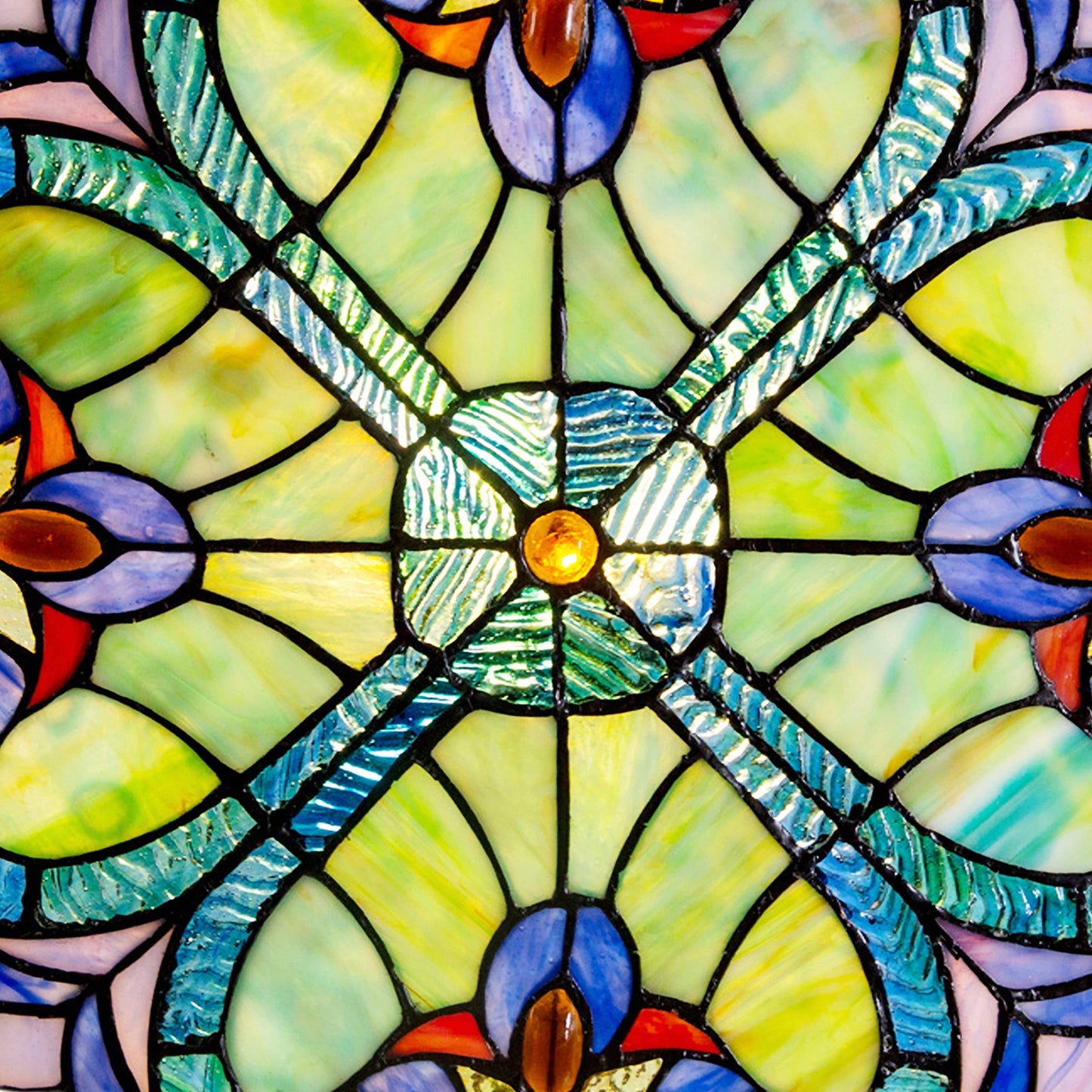 12"H Halston Multicolor Stained Glass Window Panel
