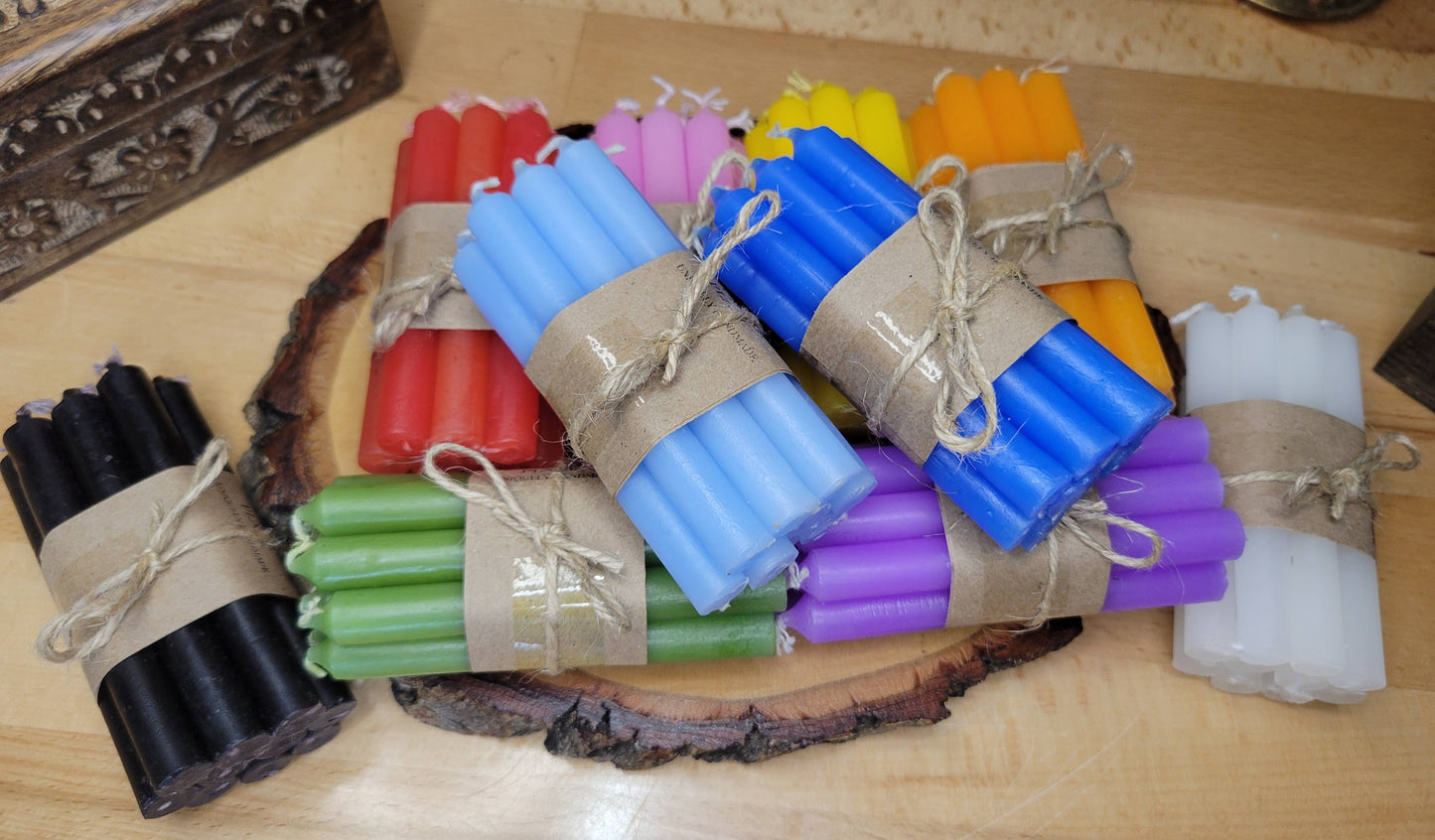 Pack of 10 colored spell candles, Chime Candle 4 Inches