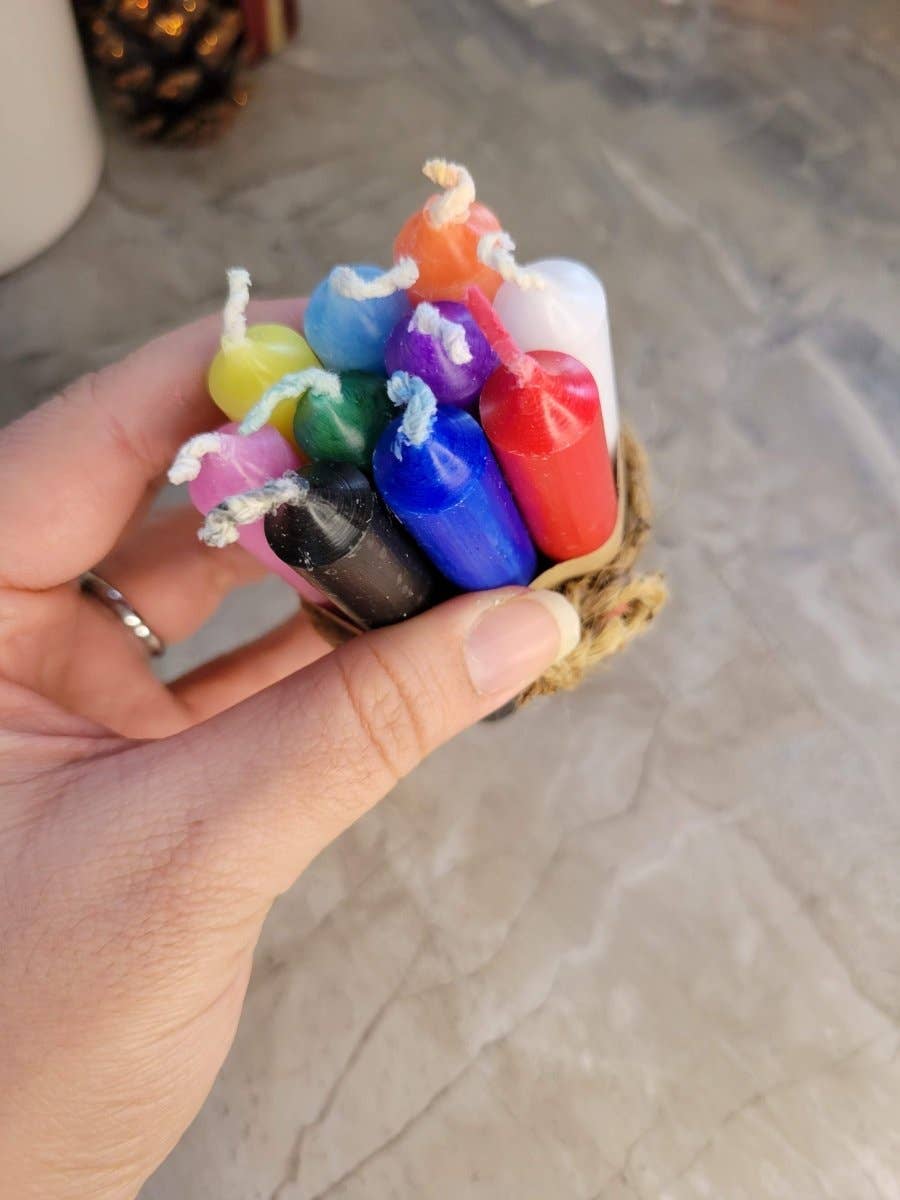 Set of 10 mini Candles 4" chime unscented Home Decor