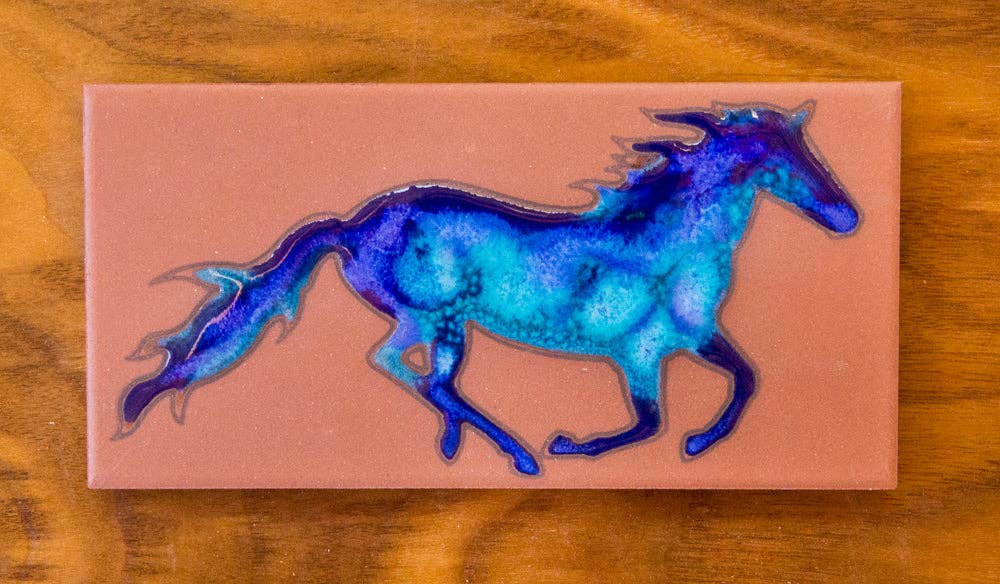 Watercolor Horse Tile Art Gift