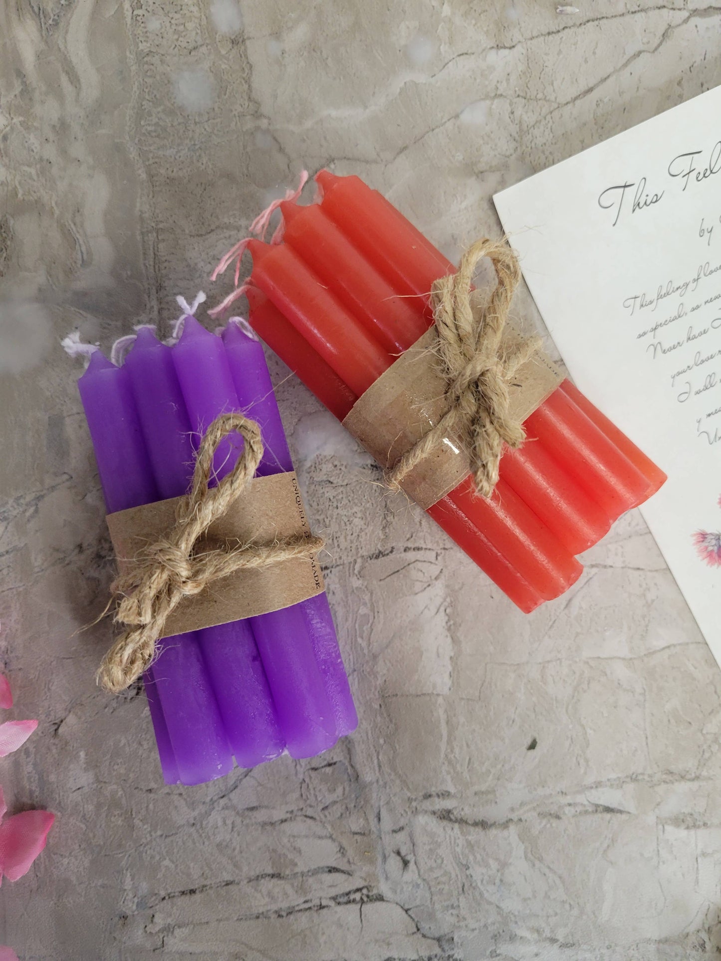 Pack of 10 colored spell candles, Chime Candle 4 Inches