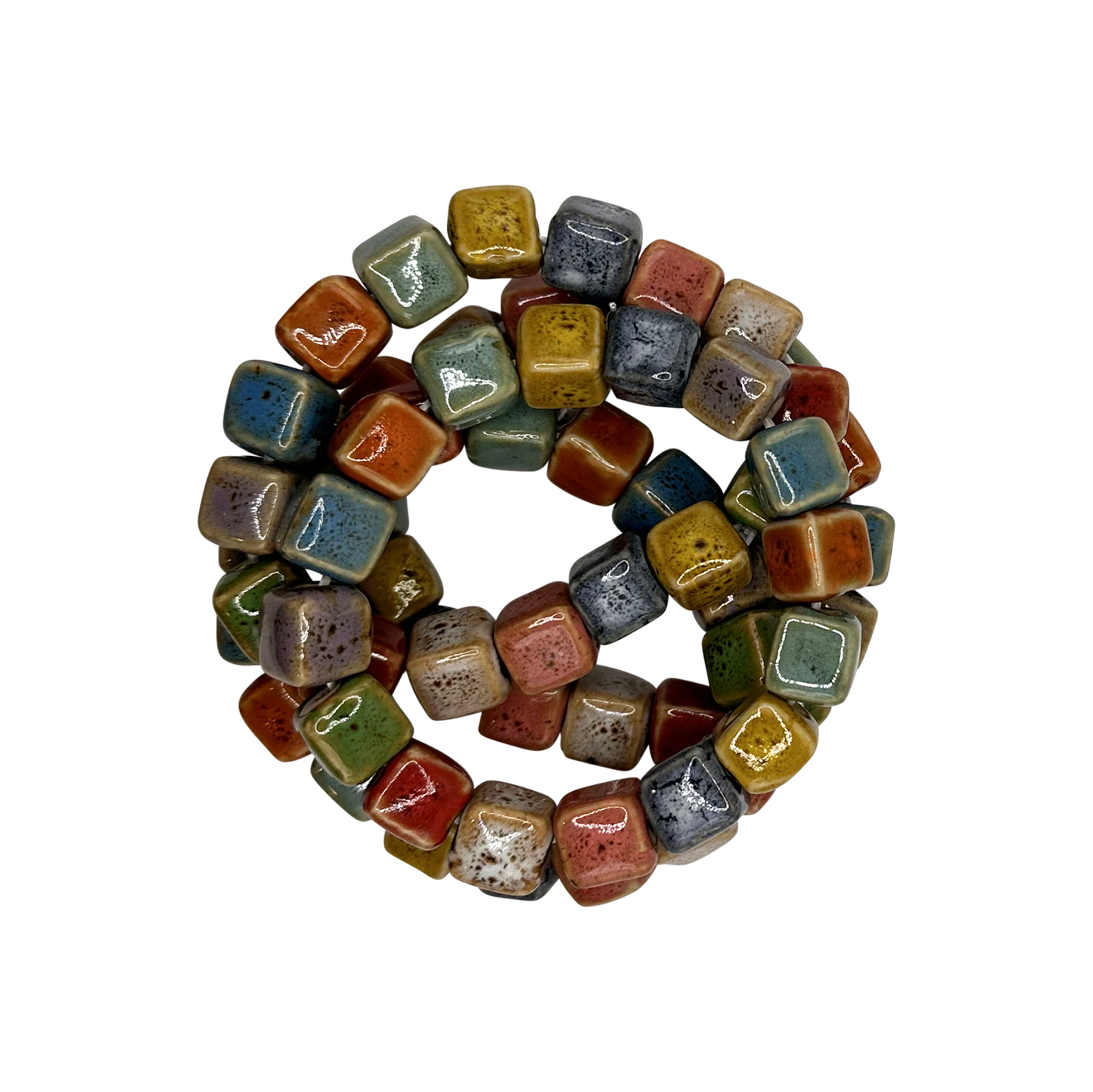 Solid and *NEW* Multi-Color Clay Beaded Stretch Bracelets