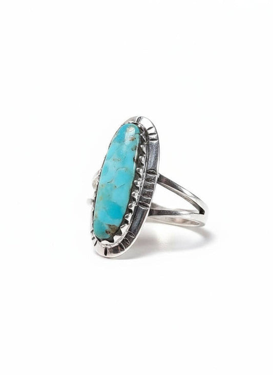 Sterling Silver Turquoise Stone Statement Ring