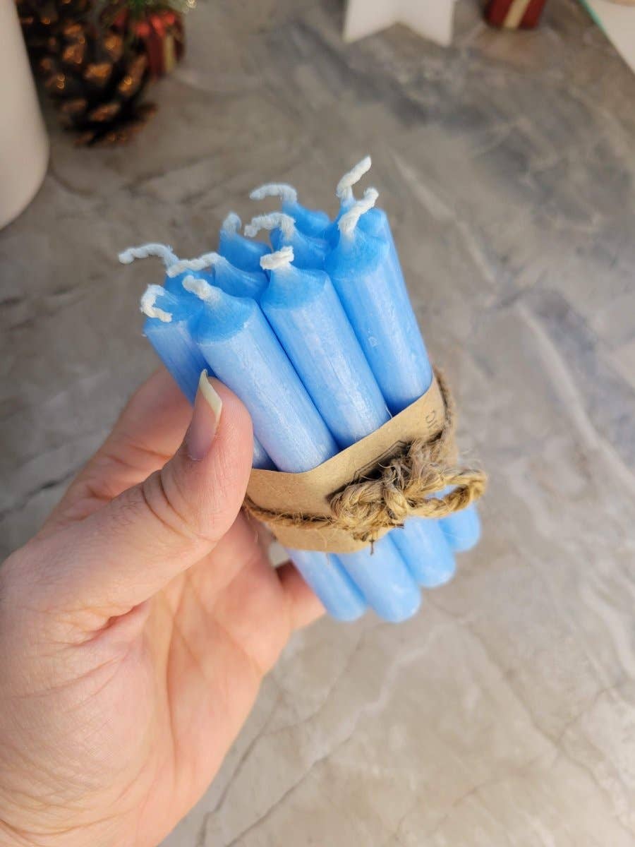 Set of 10 mini Candles 4" chime unscented Home Decor
