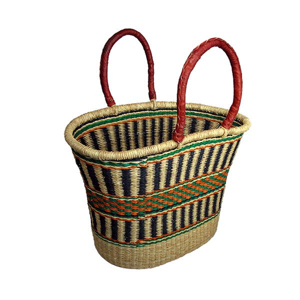 African Bolga Baskets : V-Shape Oval Basket (G-144)