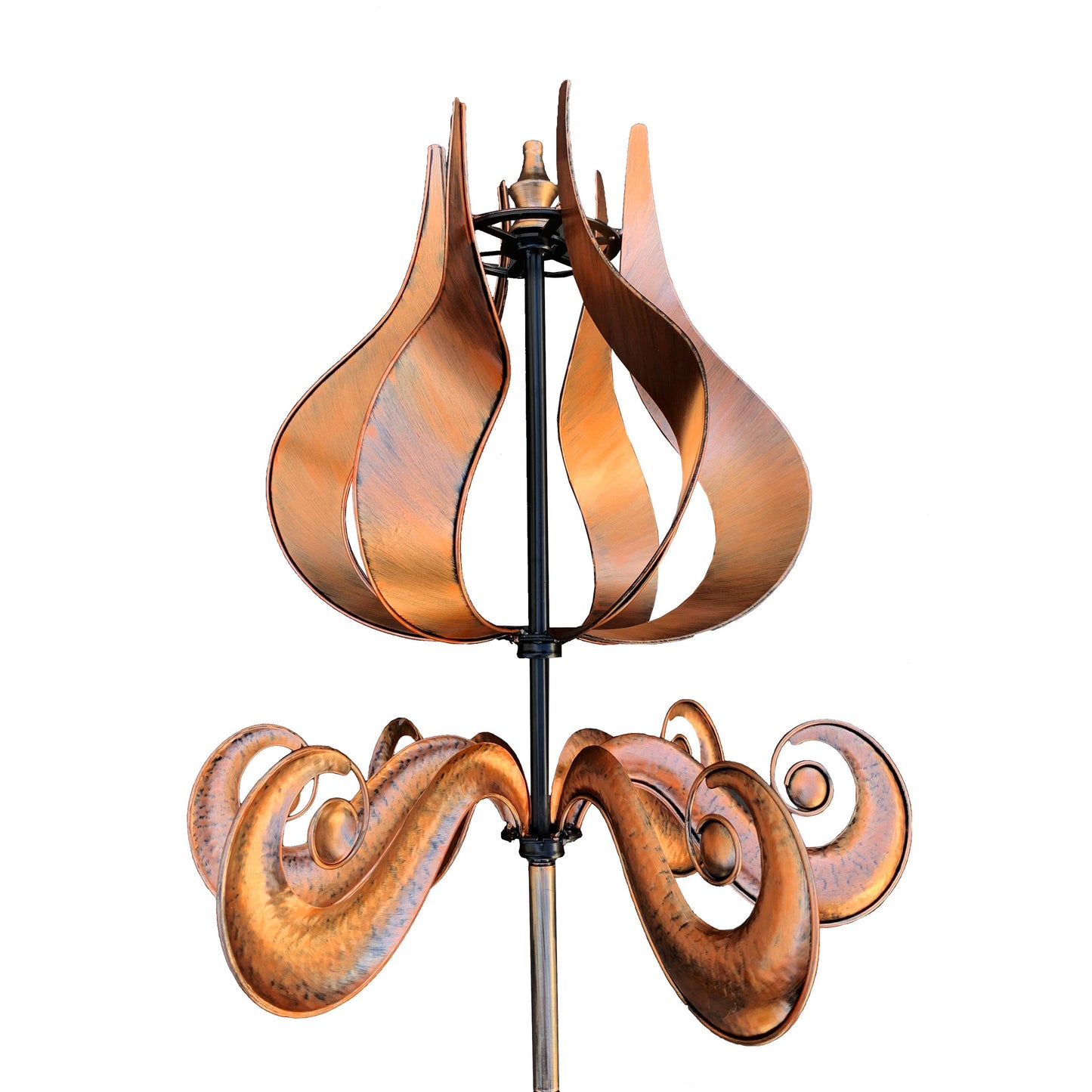 Metal Bronze Flames Kinetic Spinner