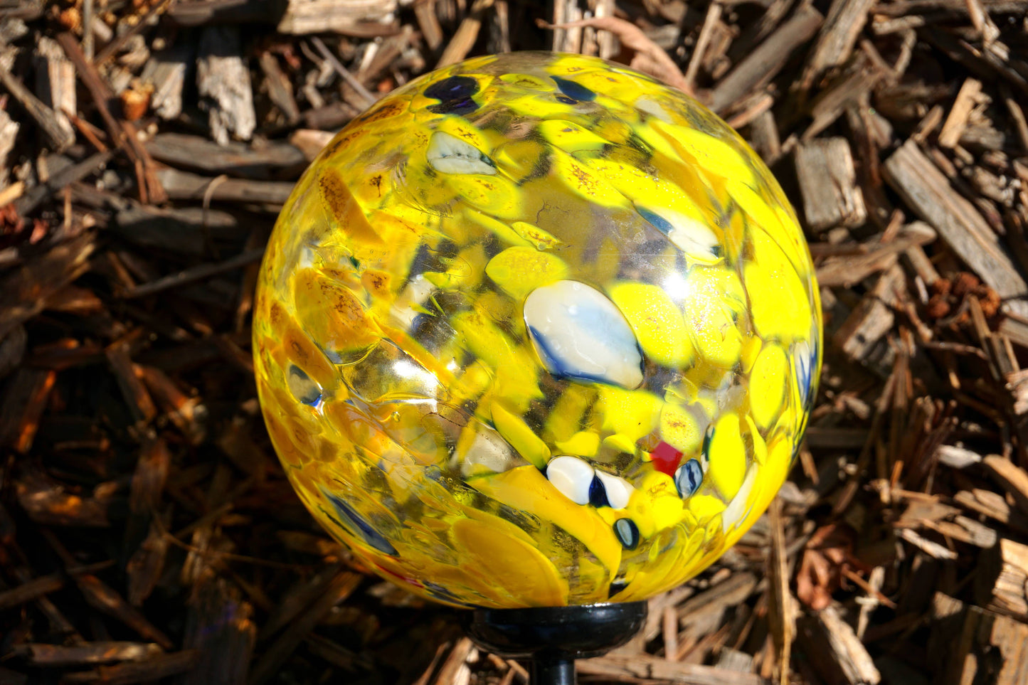 4" Assorted Solar LED Orb Stake
