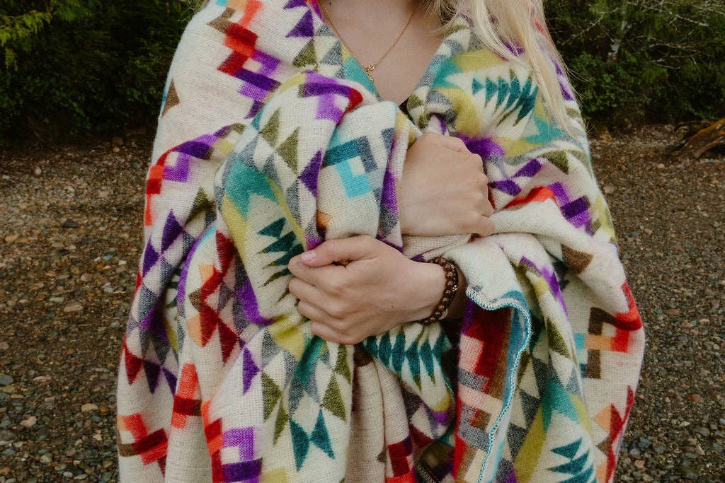 Inca Trail  Large Alpaca Blanket