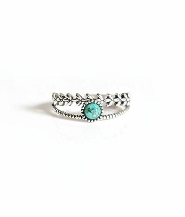 Sterling Silver Multi Band Turquoise Ring