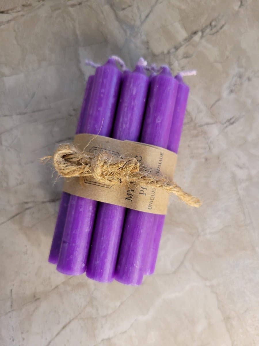 Set of 10 mini Candles 4" chime unscented Home Decor