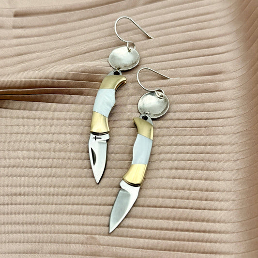 Handmade Billie Earrings (Mother of Pearl)