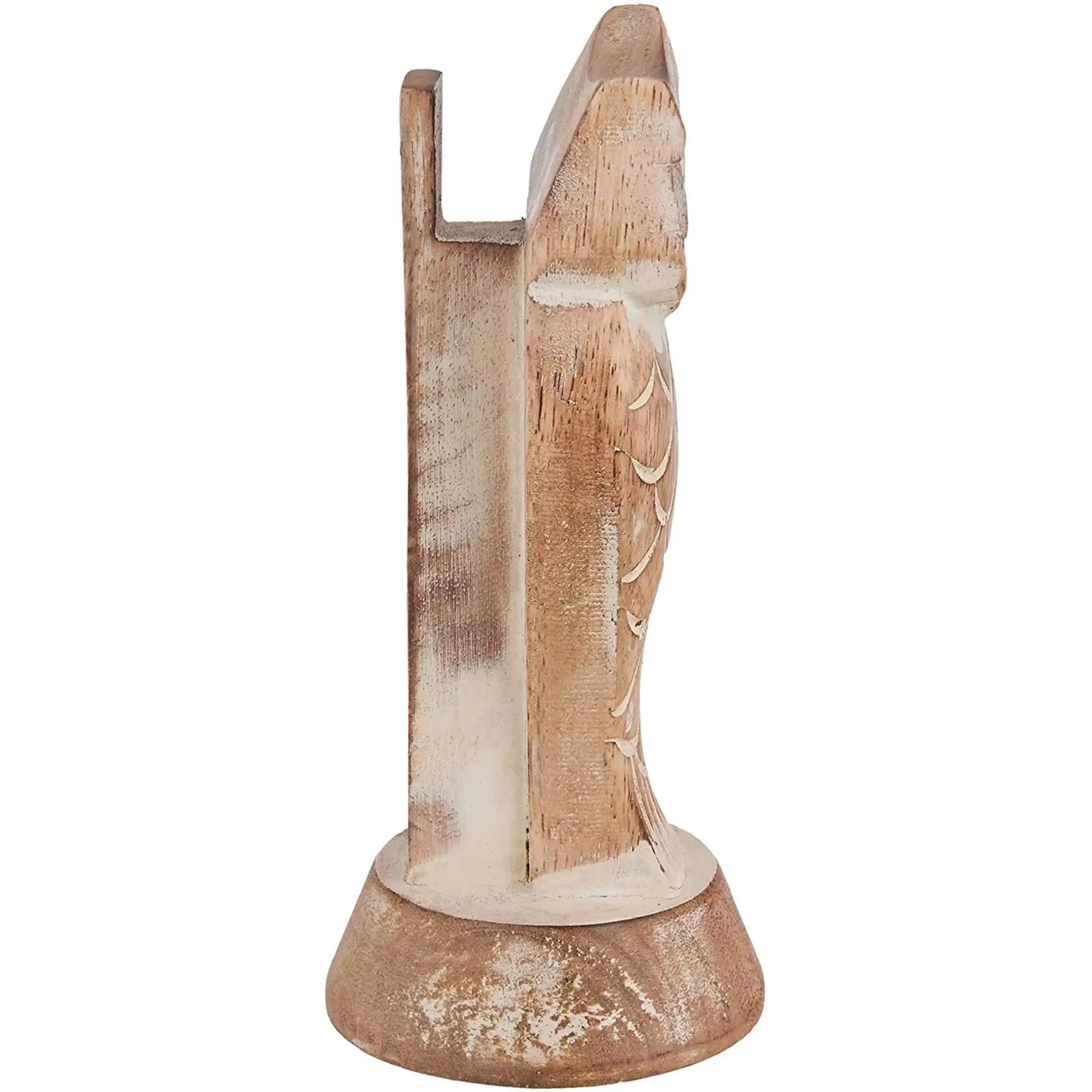 Hand-Carved Owl Eyeglass Holder – Rustic Wood Display Stand