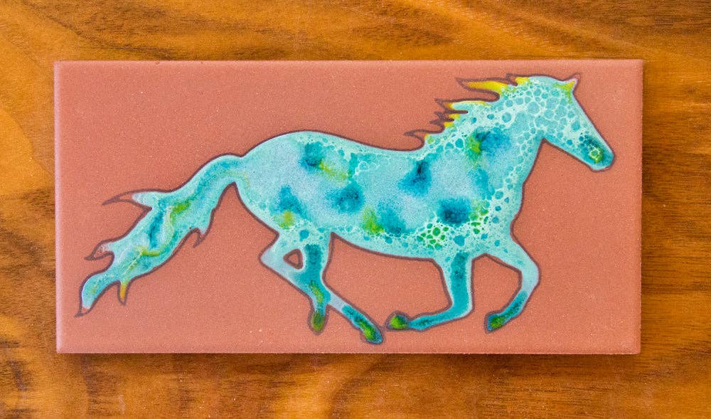 Watercolor Horse Tile Art Gift