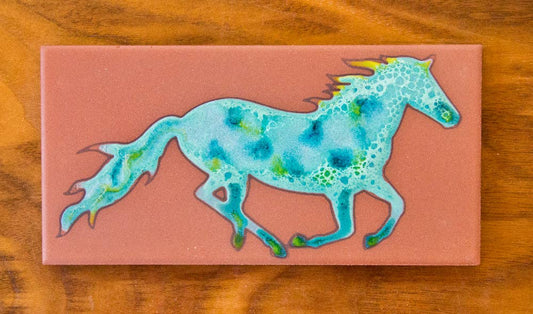 Watercolor Horse Tile Art Gift