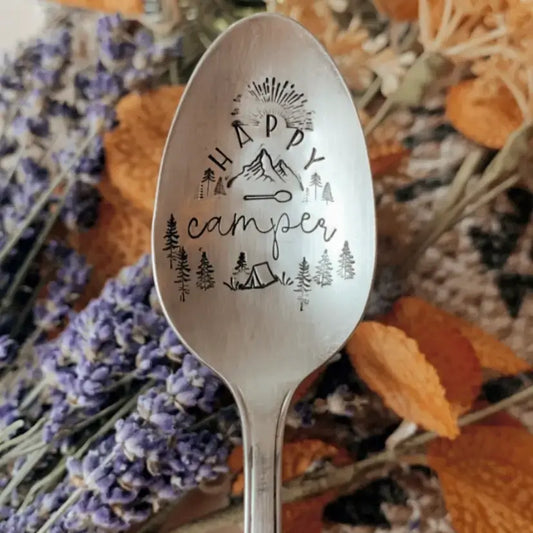 Happy Camper Stamped Spoon