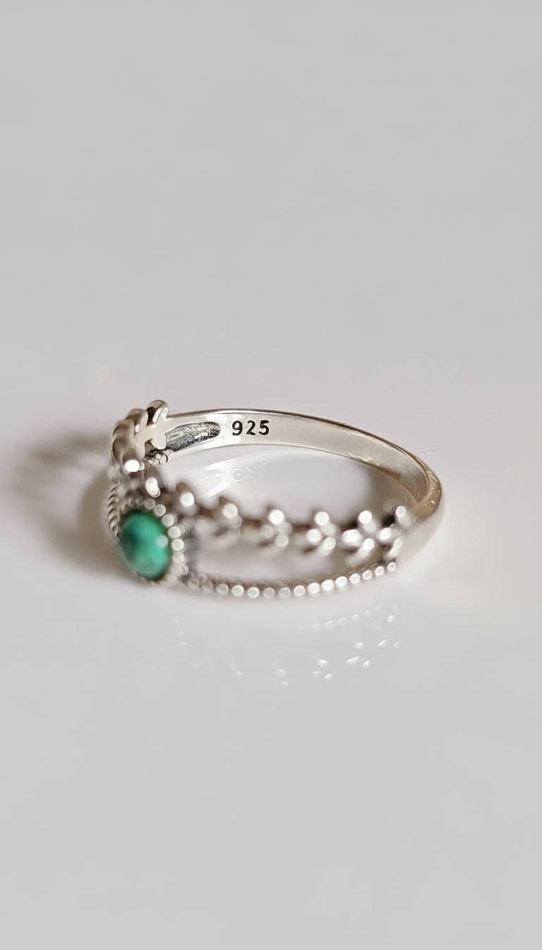Sterling Silver Multi Band Turquoise Ring