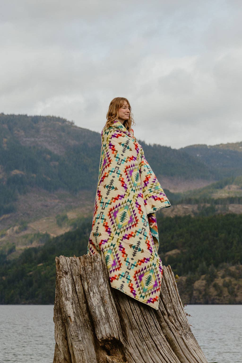 Inca Trail  Large Alpaca Blanket