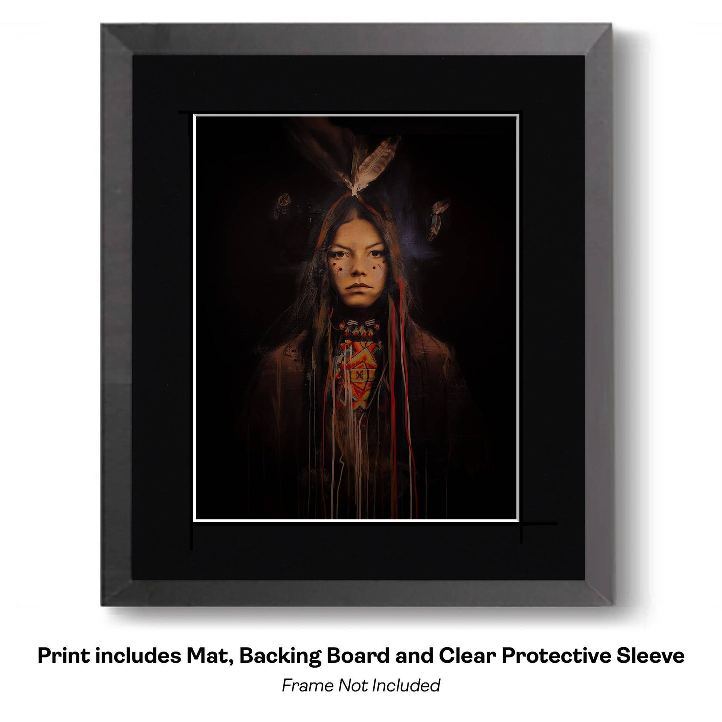 Native American Red Horse 2 - Southwestern Art Prints 8"x10" Artwork for 12"x14" Frame