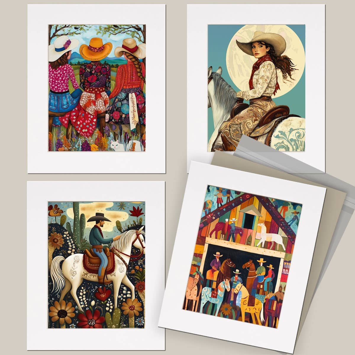 Native American Red Horse 2 - Southwestern Art Prints 8"x10" Artwork for 12"x14" Frame