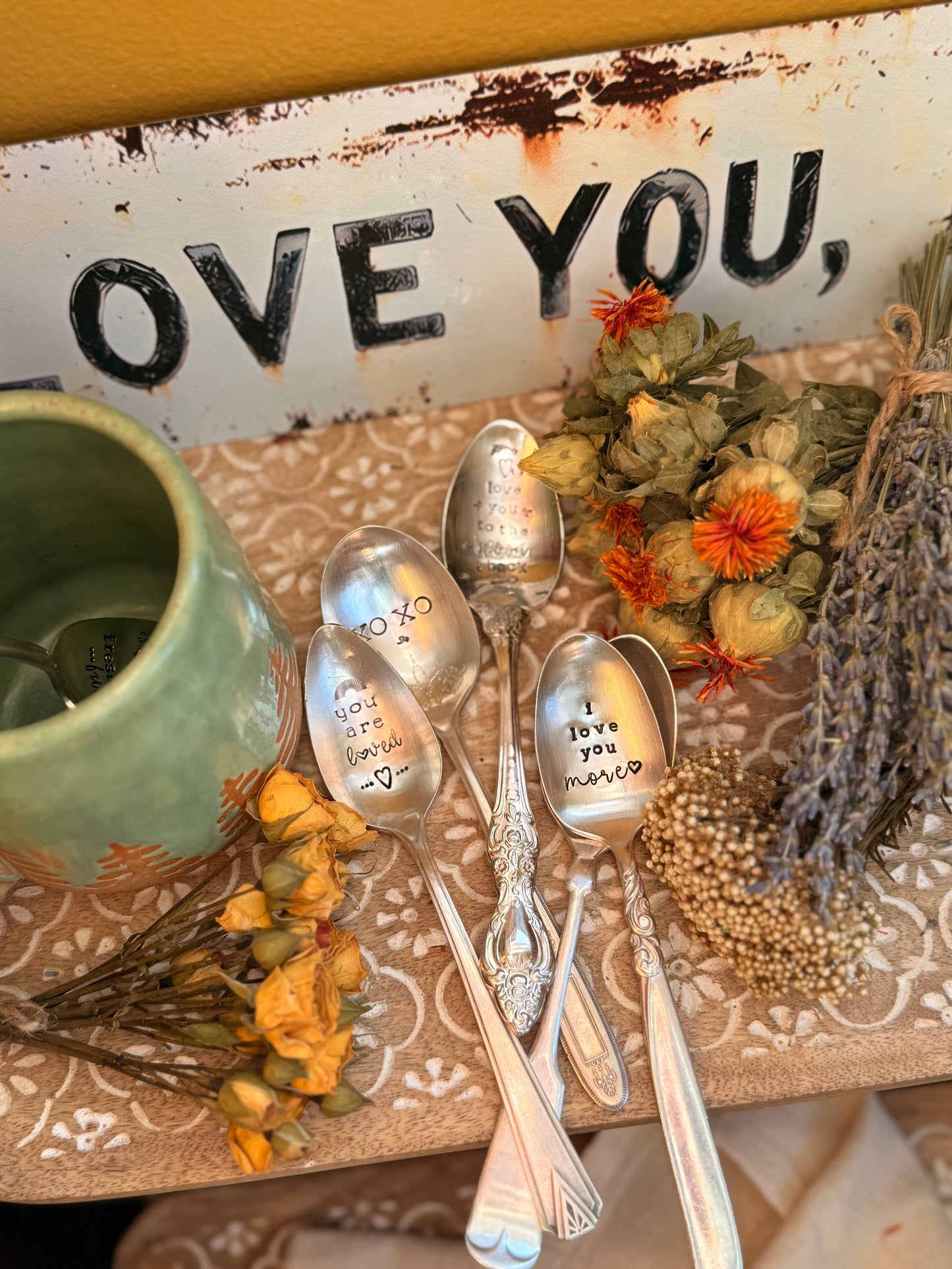 You are Loved, stamped spoon, vintage, love spoon 
