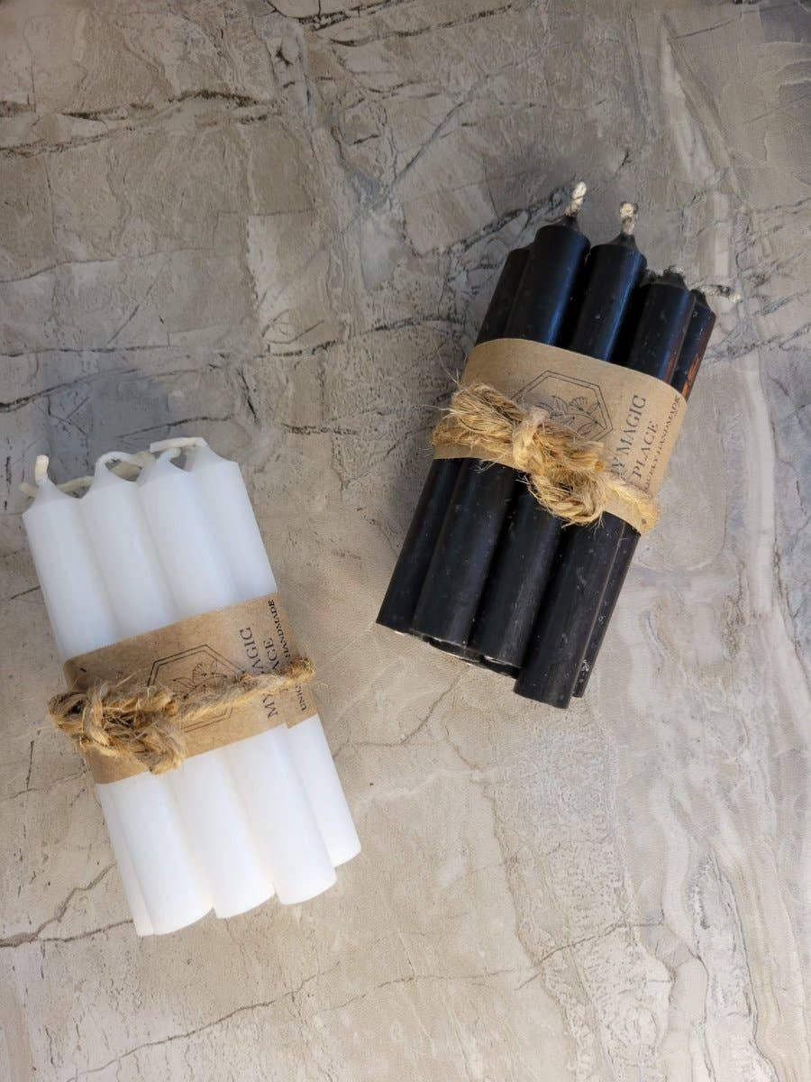 Set of 10 mini Candles 4" chime unscented Home Decor