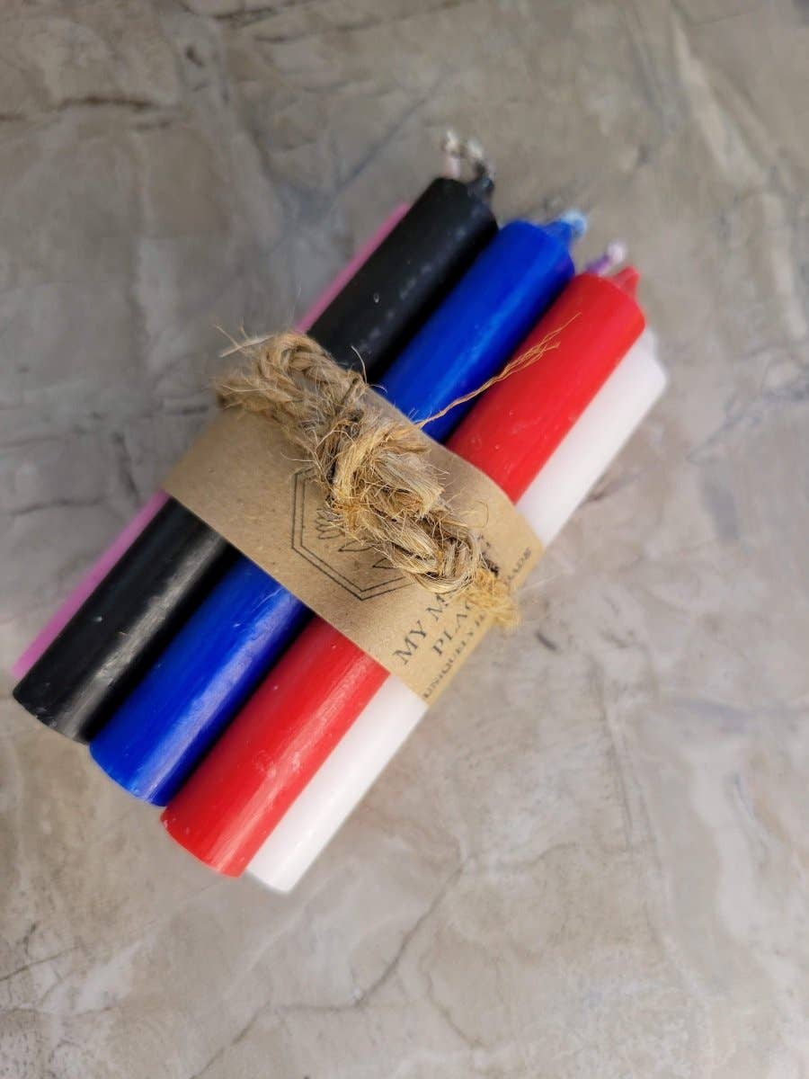 Set of 10 mini Candles 4" chime unscented Home Decor