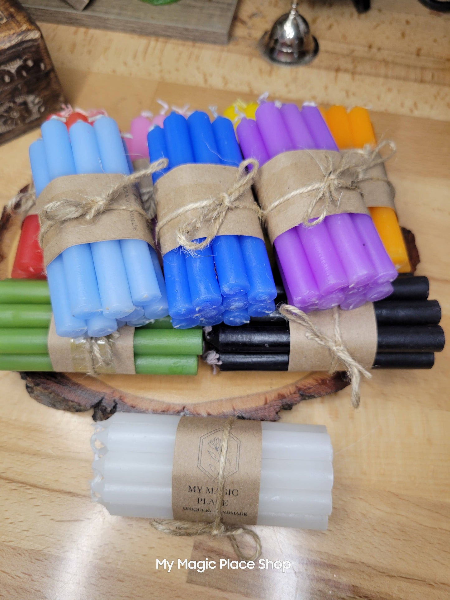 Pack of 10 colored spell candles, Chime Candle 4 Inches