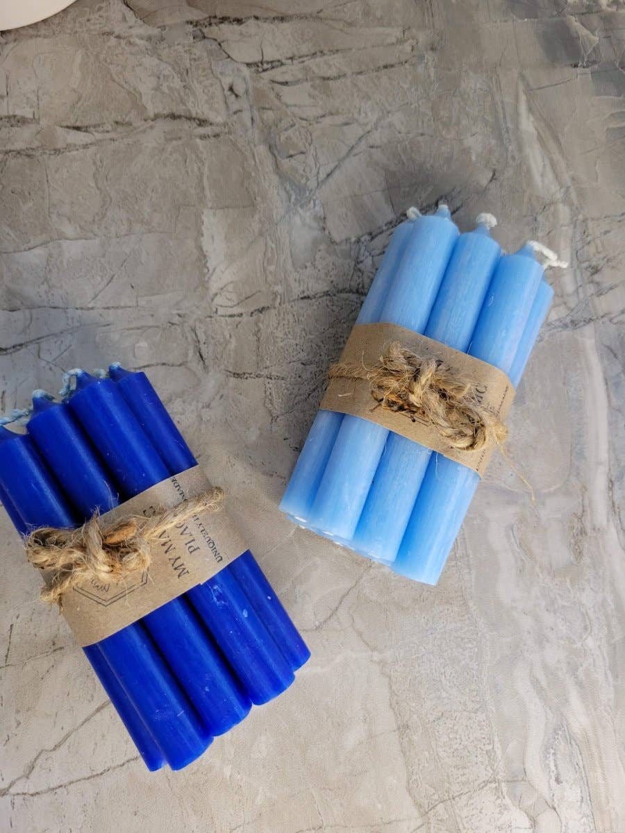 Set of 10 mini Candles 4" chime unscented Home Decor