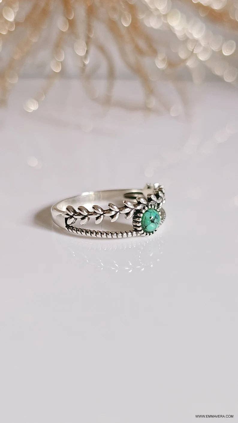 Sterling Silver Multi Band Turquoise Ring