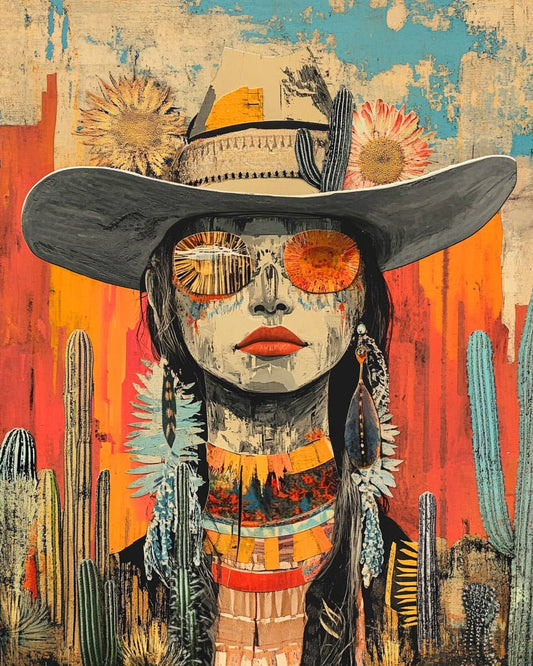 Southwest Sister - Lowbrow Wall Art Prints - 8"x10" Art Print for 11"x14" Frame