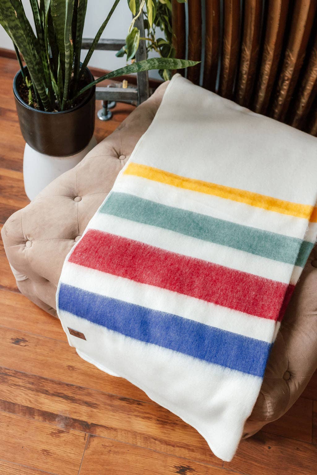 Pioneer Stripe Alpaca Blanket