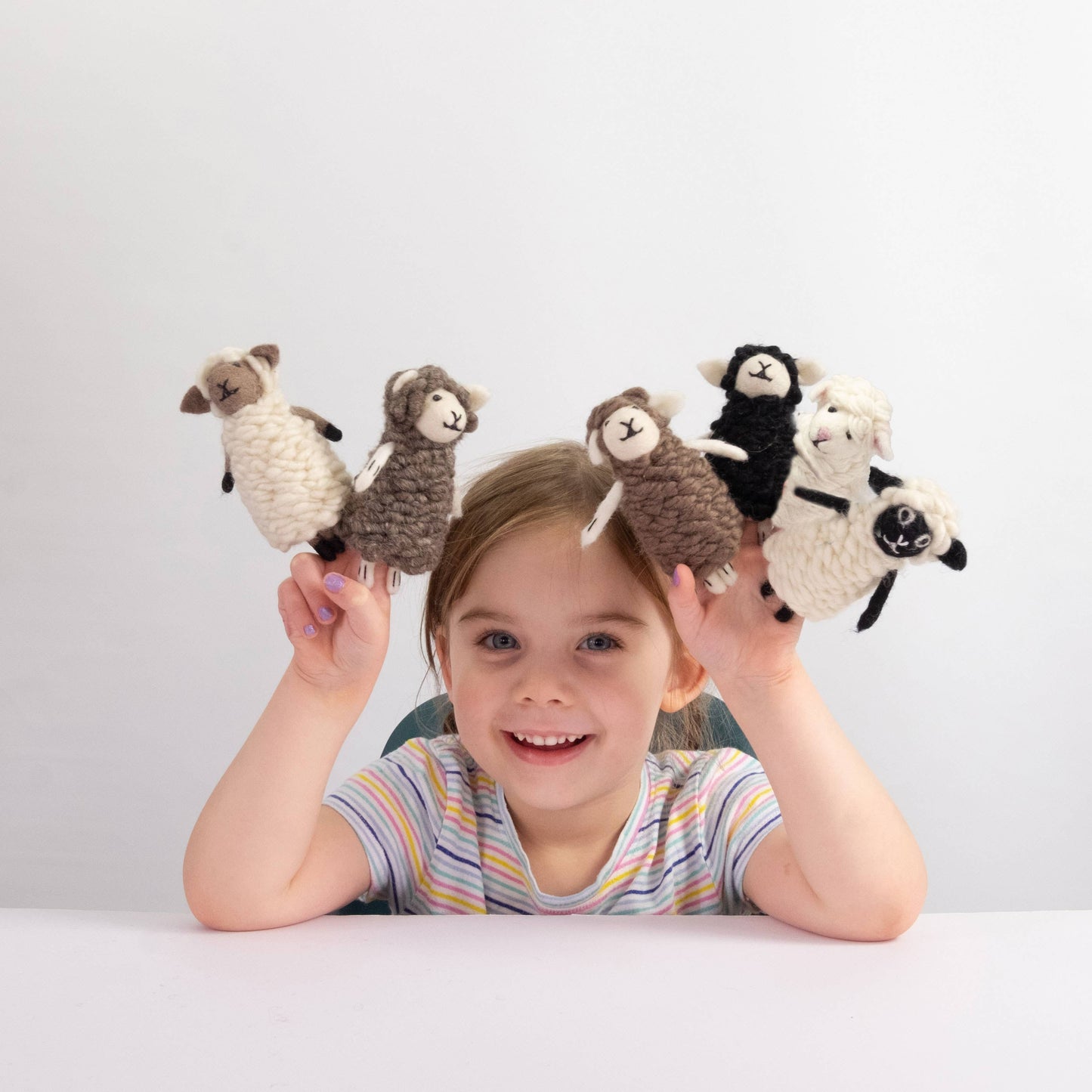 Finger Puppet - Natural Sheep