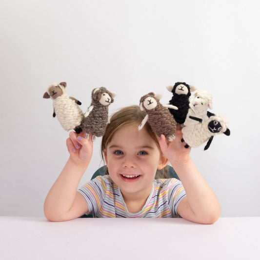 Finger Puppet - Natural Sheep