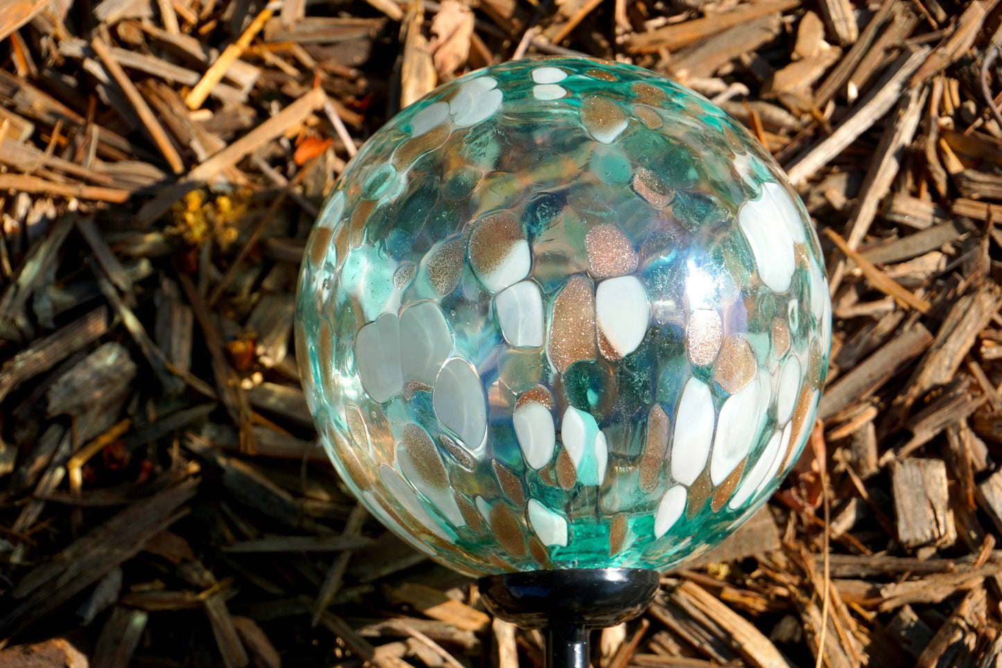4" Assorted Solar LED Orb Stake