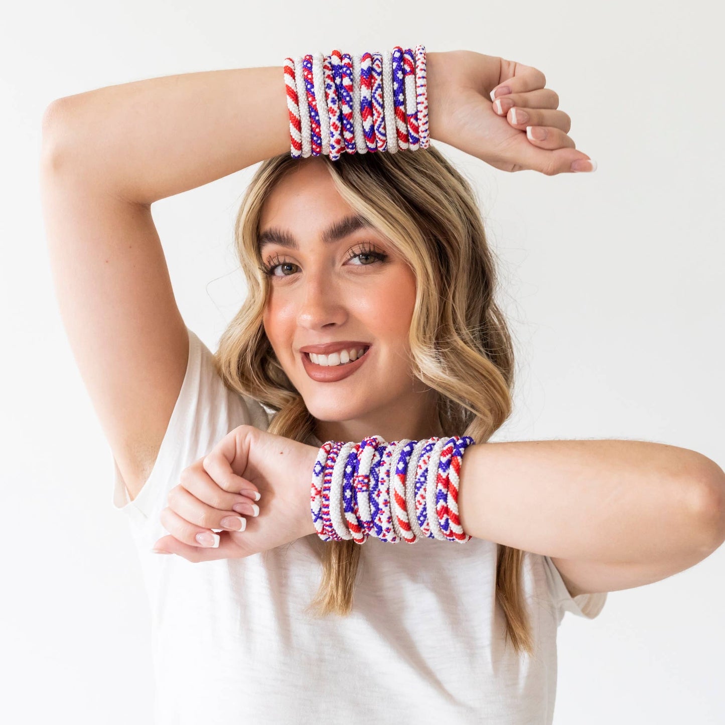 Americana Patriotic Roll-On® Bracelets - Set of 30