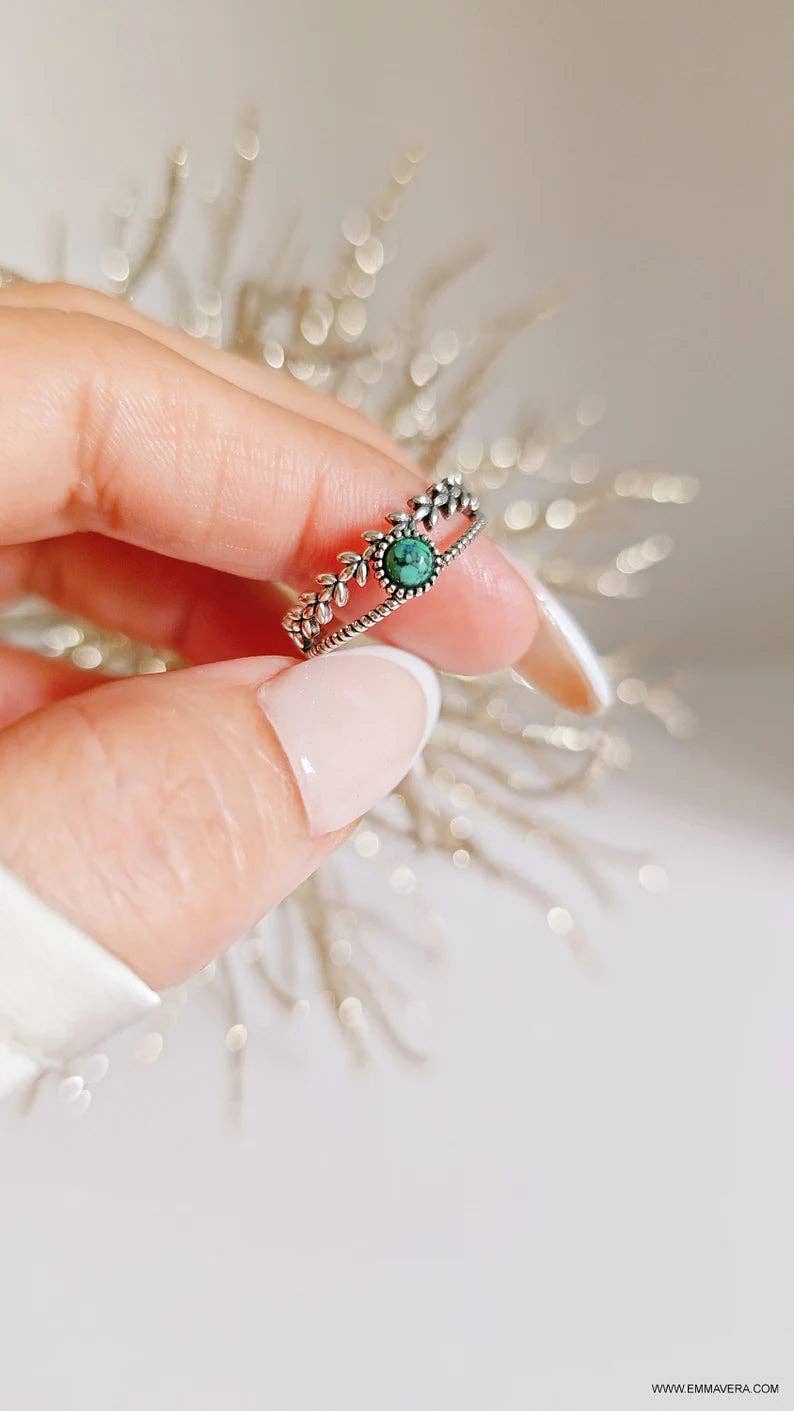 Sterling Silver Multi Band Turquoise Ring
