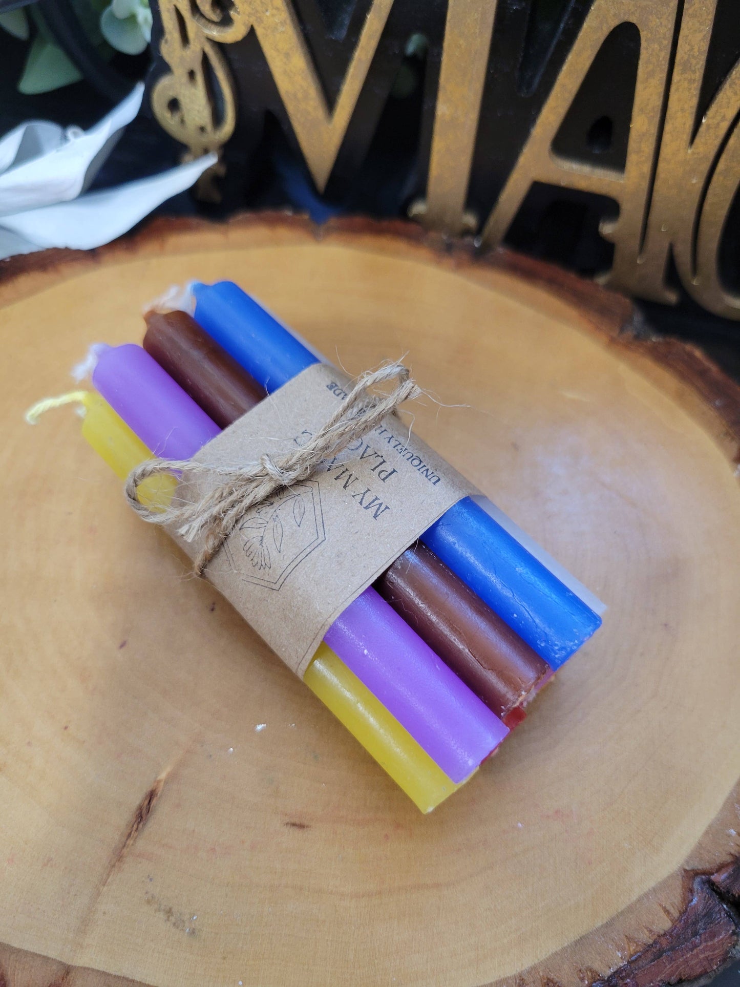 Pack of 10 colored spell candles, Chime Candle 4 Inches