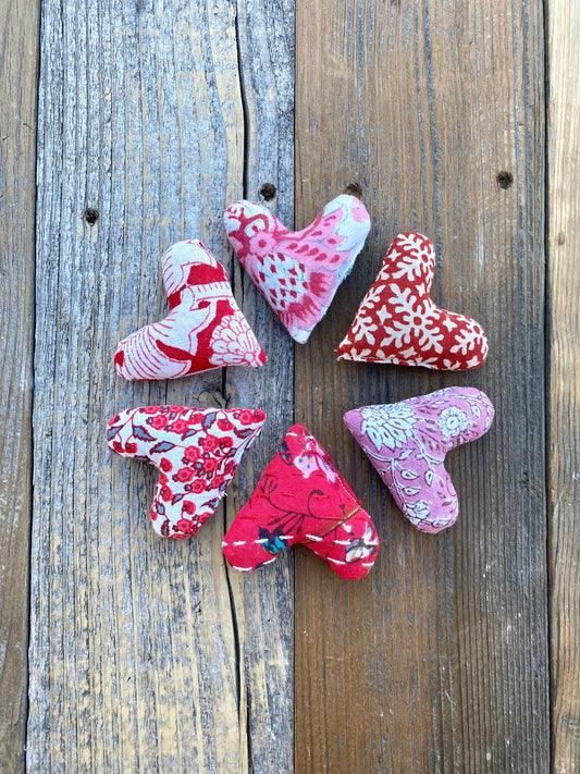 Pink and Red Mini Lavender Heart Sachets