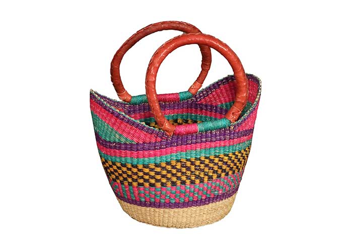 African Bolga Baskets : Mini Tote (G-133)