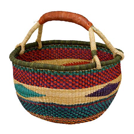 African Bolga Baskets : Medium Round (G-157)