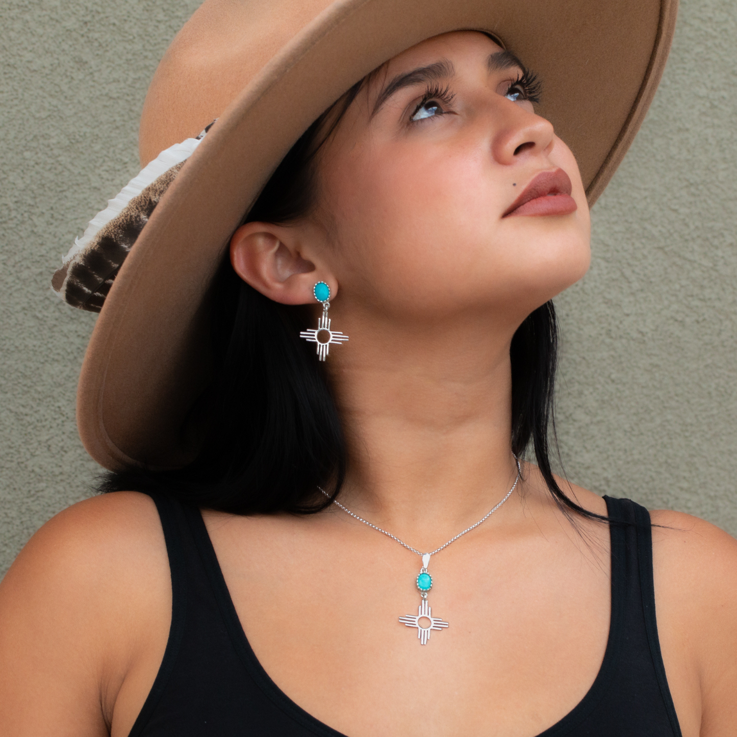 Enchantment: Turquoise Zia Earrings
